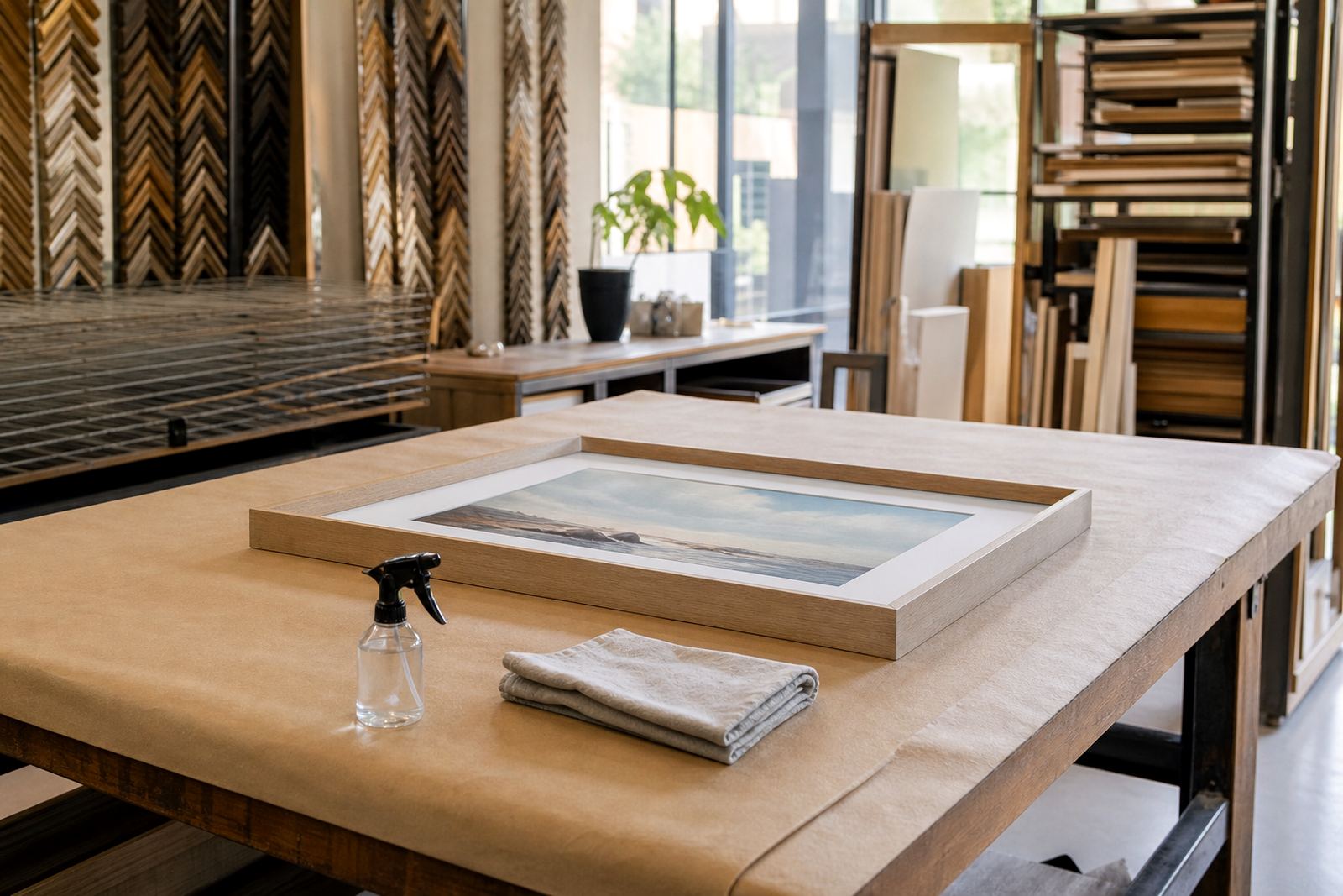 Cleaning Framed Glass